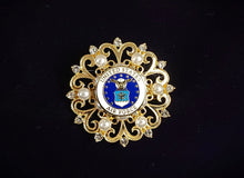 Load image into Gallery viewer, United States Air Force Gold Pearl Brooch