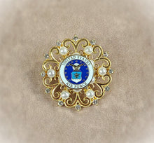 Load image into Gallery viewer, United States Air Force Gold Pearl Brooch