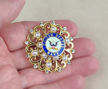 Load image into Gallery viewer, United States Navy Gold Pearl Brooch