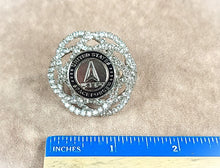 Load image into Gallery viewer, United States Space Force Silver Rhinestone Brooch