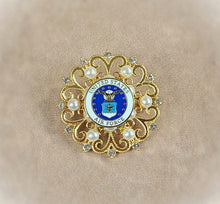 Load image into Gallery viewer, United States Air Force Gold Pearl Brooch
