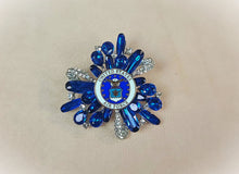 Load image into Gallery viewer, United States Air Force Blue Crystal Brooch

