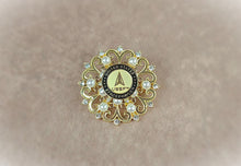 Load image into Gallery viewer, United States Space Force Gold Pearl Brooch
