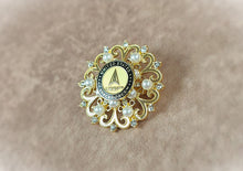 Load image into Gallery viewer, United States Space Force Gold Pearl Brooch

