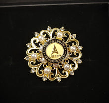 Load image into Gallery viewer, United States Space Force Gold Pearl Brooch
